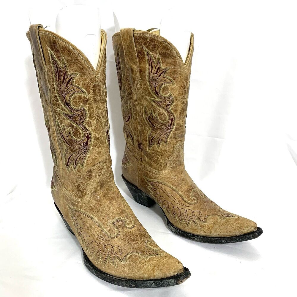 Corral Boots Style R1964 with antique saddle crackle leather Women’s Size 11 M - Picture 8 of 16